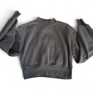 Grey cropped mock neck Forever 21 sweatshirt. Size small.